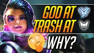 Why is Sombra TRASH at Low Ranks but OP at High Ranks Overwatch Guide [upl. by Einallem]