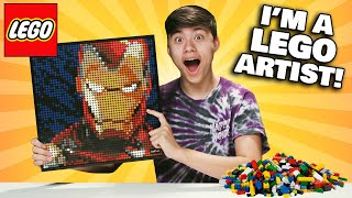 HOW TO BECOME A LEGO ARTIST Marvel Studios Iron Man Art [upl. by Denie]