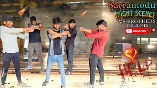 Sarrainodu action scene  allu arjun fight spoof  south movie scene  action spoof  vrbrothers [upl. by Oinotnanauj]