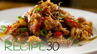 Spicy Asian Garlic Fried Chicken  By RECIPE30com [upl. by Ecyned983]