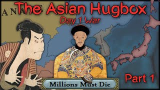 Japan Day 1 War  The Asian Hugbox Part 1 [upl. by Aihsekan]