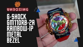 Unboxing GShock Gold and Rainbow IP Metal Bezel GM110RB2A [upl. by Ajim230]