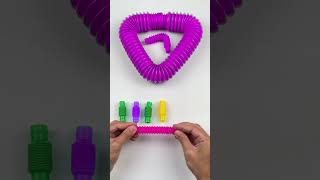 pop tube robot sound change COLOR ASMR diy satisfyingvideo relaxing creative oddasmr color [upl. by Kcirdet]