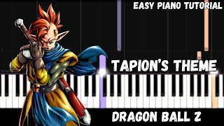 Dragon Ball Z  Tapions Theme Easy Piano Tutorial [upl. by Woll188]