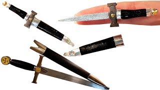 DIY Miniature ✫ Dagger ✫ Tutorial  Crafts [upl. by Kelsey]