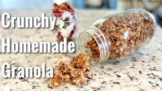 Best Homemade Granola  How to Make Crispy Granola  How to Make Granola for Yogurt Parfait [upl. by Aelegna]