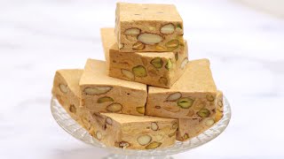 Homemade Torrone Italian Nut and Nougat Confection – perfect for holidays [upl. by Malissa]