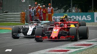 Raikkonen and Hamiltons Epic Monza Fight  F1 Best Overtakes of 2018 [upl. by Zacarias]