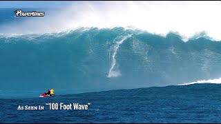 quot100 FOOT WAVEquot behind the scenes footage by POWERLINES Productions⚡️ surf powerlinesproductions [upl. by Lamek50]