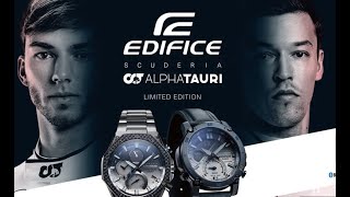 UNBOXING Casio Edifice Scuderia AlphaTauri EQB1100AT2AER [upl. by Nohtanoj]