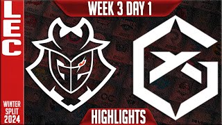 G2 vs GX Highlights  LEC Winter 2024 Week 3 Day 1  G2 Esports vs GiantX [upl. by Ylecic]