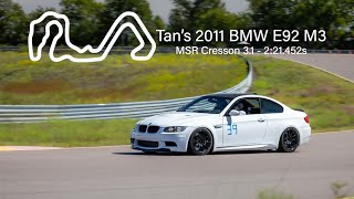 MSR Cresson 31 CCW  221452s  2011 BMW E92 M3  SCCA TT [upl. by Puff]