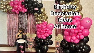 Birthday decoration ideas at home  birthday decoration balloons  Balun dekoresan birthday [upl. by Onairam]