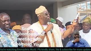 Oro Ogbomosho  Soun Ogbomosho Oba Ghandi Adeoye Hall Meeting With Ogbomosho Youth At His Palace [upl. by Sergu]