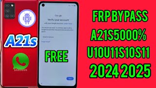 samsung A21s Frp Bypass Android1112 s10 u10 s11u11 SA SB 2024 2025 new [upl. by Ishii]