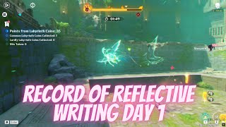 Record Of Reflective Writing Day 1 Genshin Impact [upl. by Lana151]