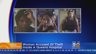 Woman Accused Of Theft Inside Queens Hospital [upl. by Neelrac174]