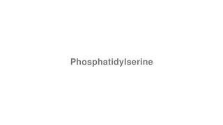 How to Pronounce quotPhosphatidylserinequot [upl. by Nerag]