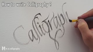 How to write calligraphy with a flat brush [upl. by Arda322]