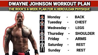 The Rock Dwayne Johnson Full Week Gym Workout Plan  BEST RESULTS  therock dwaynejohnsonworkout [upl. by Hsoj]