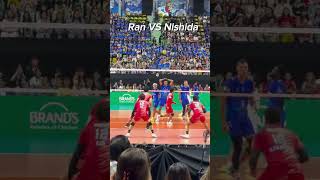 RAN VS NISHIDA sportshighlights rantakahashi yujinishida japanvolleyball fyp tiktok CTTO [upl. by Ecertap]