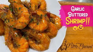 My Best Buttered Garlic Shrimp Recipe in 1 Minute [upl. by Aserehtairam]