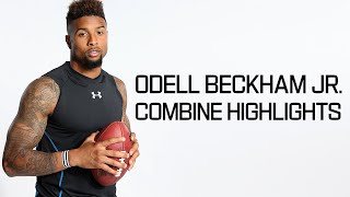 Odell Beckham LSU WR 2014 NFL Combine highlights [upl. by Rexfourd]