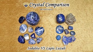 Crystal Comparison Sodalite VS Lapis Lazuli [upl. by Erv]