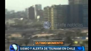 Terremoto y alerta de tsunami en Chile  Telefe Noticias [upl. by Nerej]