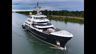 HD Hakvoort Shipyards SCOUT Upbound in the Welland Canal [upl. by Noyrb446]