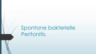 Spontane bakterielle Peritonitis [upl. by Lorna]