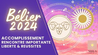 ♈️🌞🍀BELIER 2024 TIRAGE INCROYABLE  ACCOMPLISSEMENT un engagement important liberté amp réussites [upl. by Ylirama]