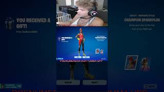 SKIN GIFT ON FORTNITE FROM SADBONUS5885 subscribe superthank fortnite gaming [upl. by Ribal]