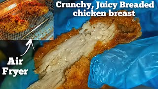 Crispy Air fryer Breaded Chicken Breast Healthy Easy amp Delicious [upl. by Zerlina]