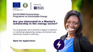 EUECOWAS scholarships programme on sustainable energy [upl. by Mathe]