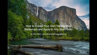 How to Create a Signature Watermark and Record it to an Action in Photoshop [upl. by Hahn508]