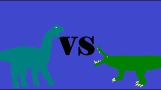 Kaprosuchus Vs Mussaurus [upl. by Ahsirk]