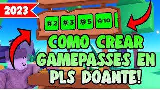 ✅ ACTUALIZADO ¡¡COMO CREAR GAMEPASS PARA PLS DONATE COMO HACER PARA QUE TE DONEN EN PLS DONATE✅ [upl. by Joris]