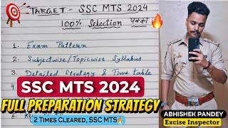 SSC MTS 2024 Full Strategy  First Attempt मे MTS कैसे करेTime Table Syllabus Books ssc viral [upl. by Katzman28]