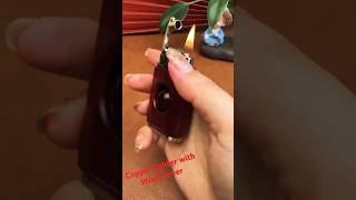 Copper lighter with wood cover  uniquelighter trending coolgedgets ytshorts [upl. by Silden]