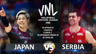 Japan vs Serbia  Mens VNL 2023 [upl. by Omolhs]