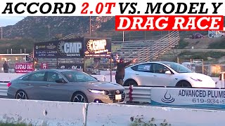 2022 Honda Accord Sport 20T vs 2021 Tesla Model Y Performance [upl. by Shippee]