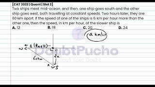 CAT 2024  CAT 2022 Quant Slot 2  Q22 Video Solution  doubtpucho [upl. by Tija]