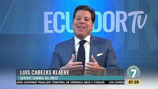 Noticias7  Entrevista a Luis Cabezas Klaere Gerente General del BIESS [upl. by Tutt929]