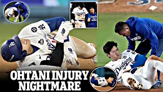 Dodgers Star Shohei Ohtani Injured in World Series Game 2 Against Yankees [upl. by Anazus558]