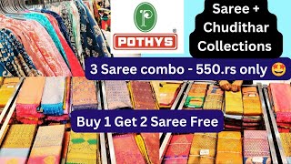 Pothys aadi offer 2024  Pothys saree  Kurtis collections [upl. by Ernesta]