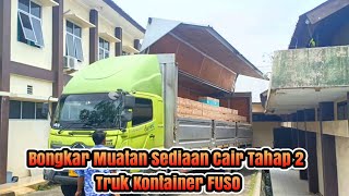 Kegiatan Bongkar Muat Sediaan Cair Tahap 2 Truk FUSO Kontainer  Gudang Farmasi Kab Pandeglang [upl. by Neellok935]