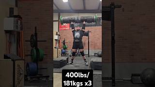 400lbs181kgs Log press for 3 reps I broke the log strongman weightlifting gym strong [upl. by Halyhs51]