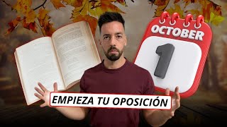 Octubre El primer mes de oposición REAL 👉 Tres consejos para optar a plaza [upl. by Aridnere827]