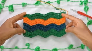 chevron stitch crochet pattern  yarn and hook it [upl. by Tcideneb]